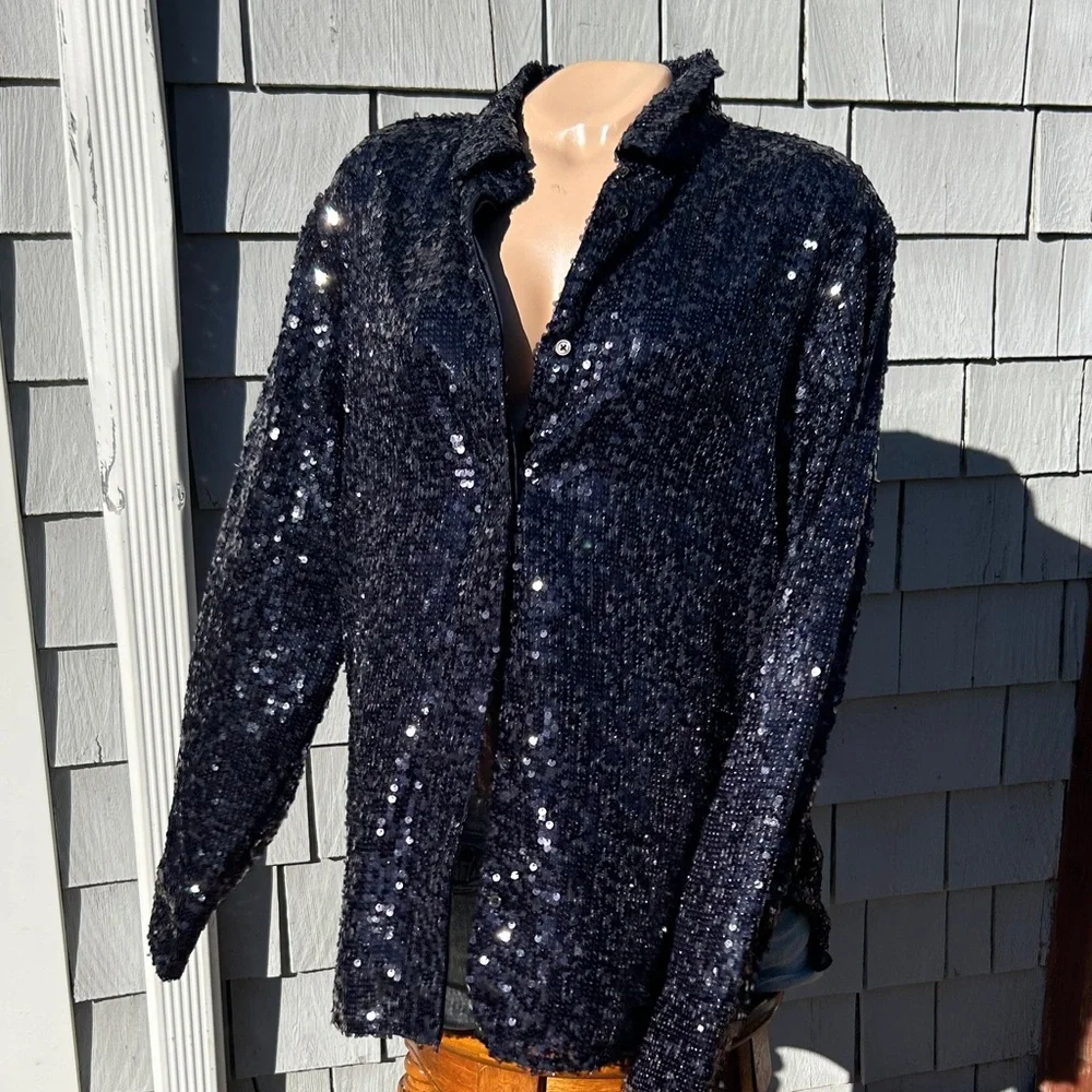 J. Crew Collection Shimmering Sequin Blouse Jacket - NWT- Sz 14